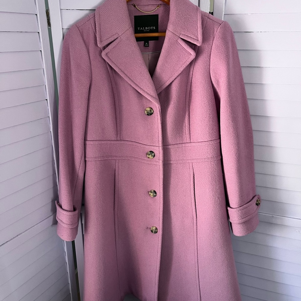 Like newTalbots Women's mauve Coat.8P , 38” length, 38” waist, 24” sleeve.